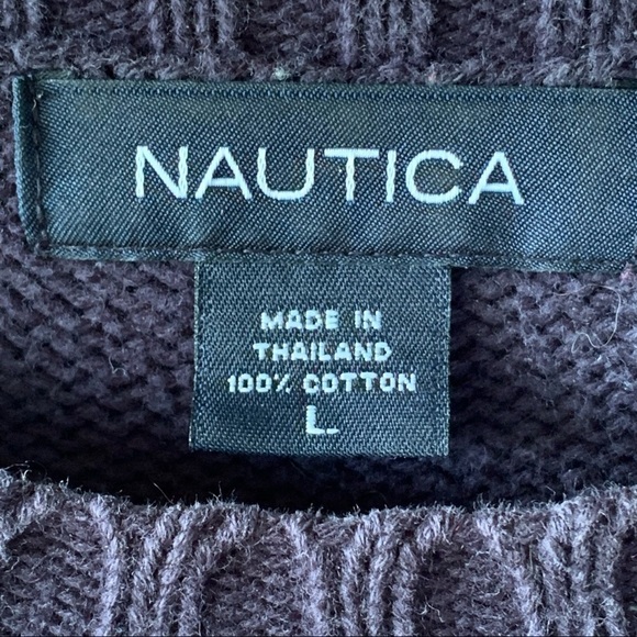 Nautica Color Block Stripe Crewneck Mens Sweater Blokette - Picture 2 of 5